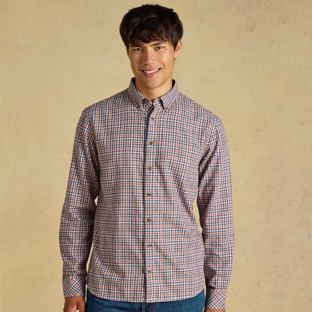 Joules Mens Flannel Lightweight Check Classic Fit Shirt