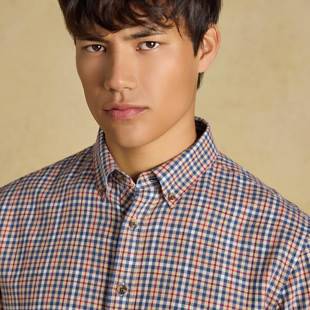 Joules Mens Flannel Lightweight Check Classic Fit Shirt