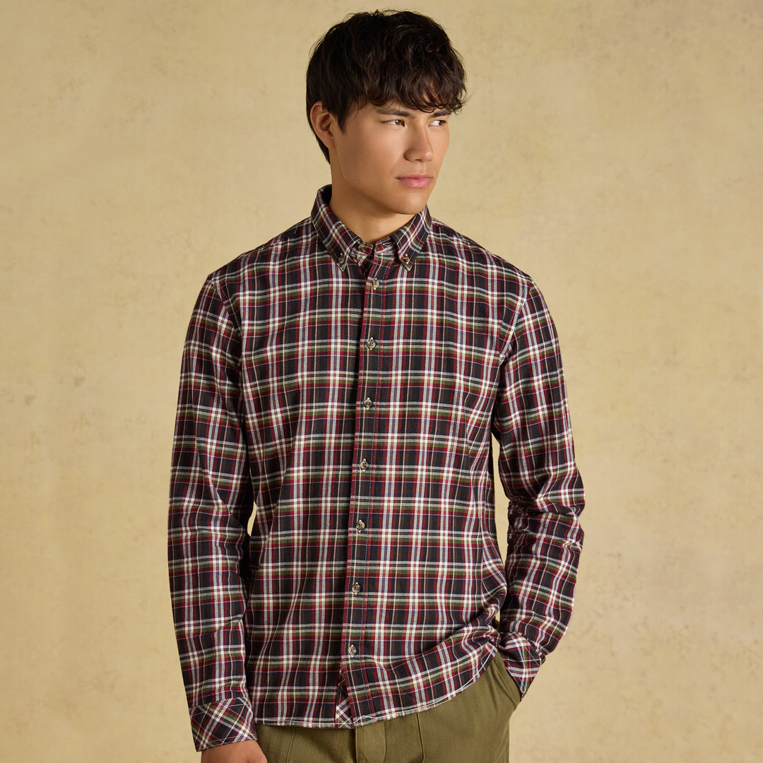 Joules Mens Flannel Lightweight Check Classic Fit Shirt