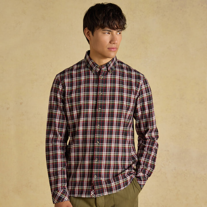 Joules Mens Flannel Lightweight Check Classic Fit Shirt