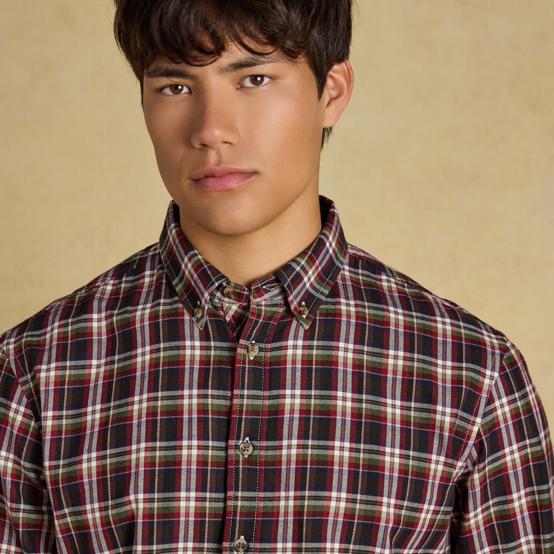 Joules Mens Flannel Lightweight Check Classic Fit Shirt