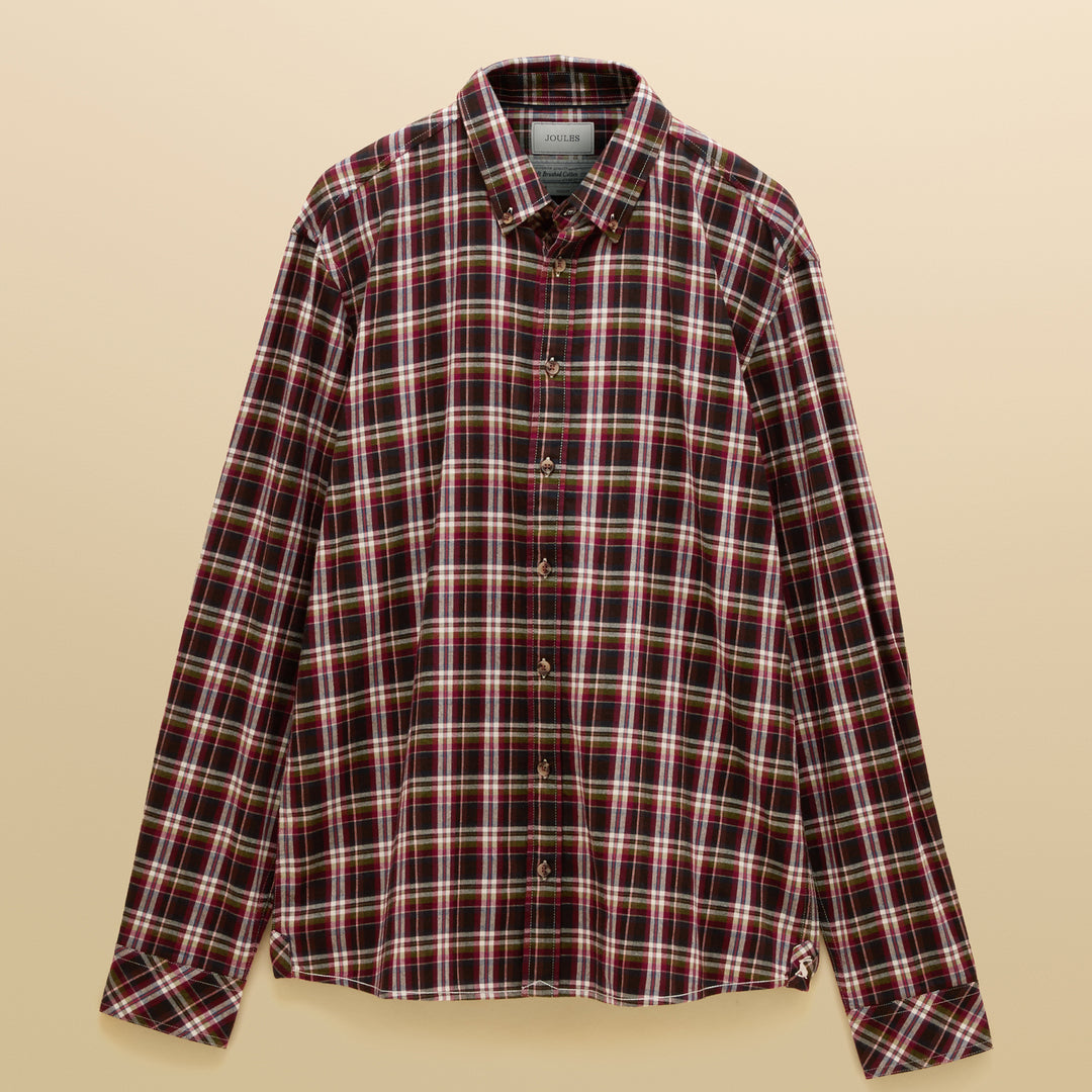 Joules Mens Flannel Lightweight Check Classic Fit Shirt