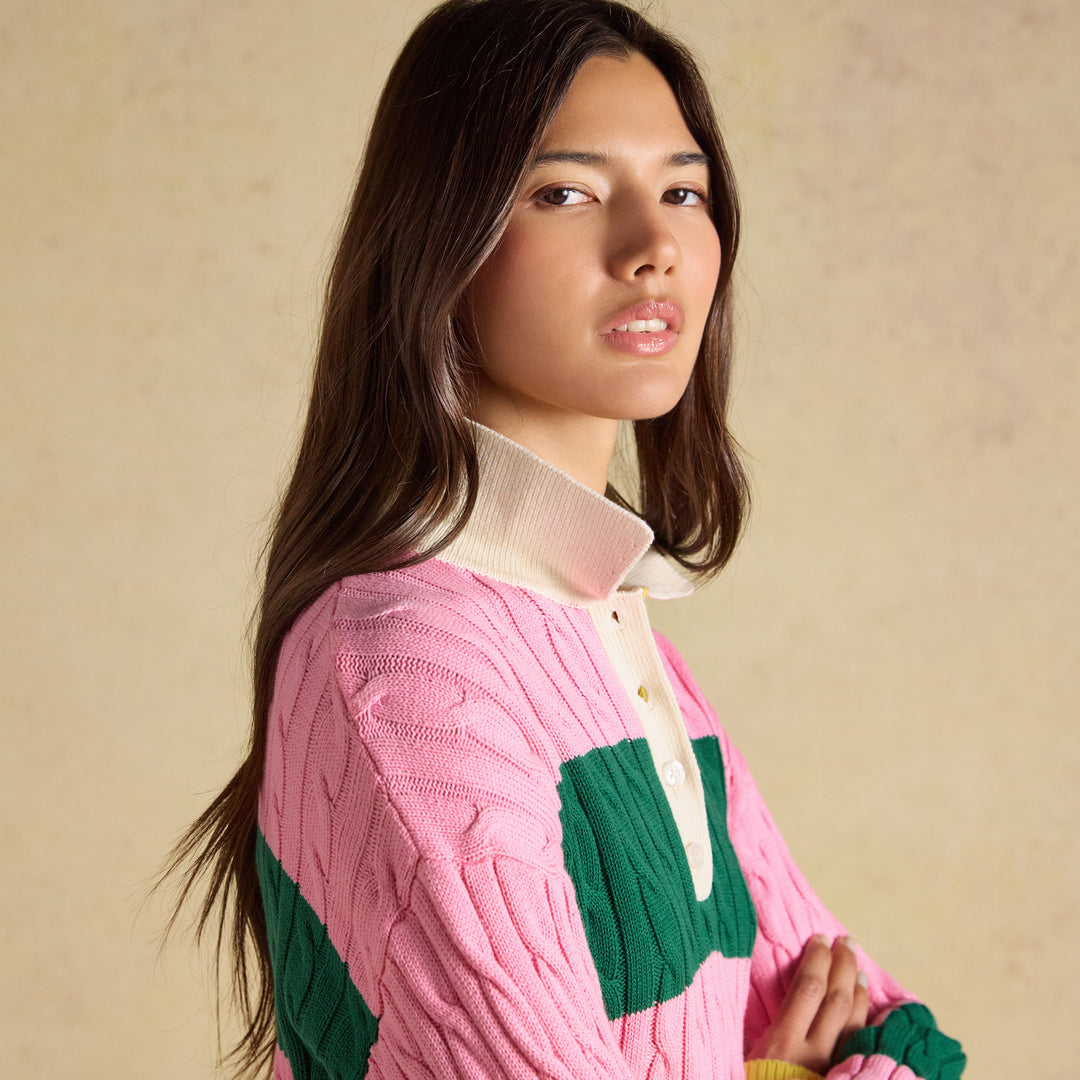 Joules Ladies Cable Rugby Jumper