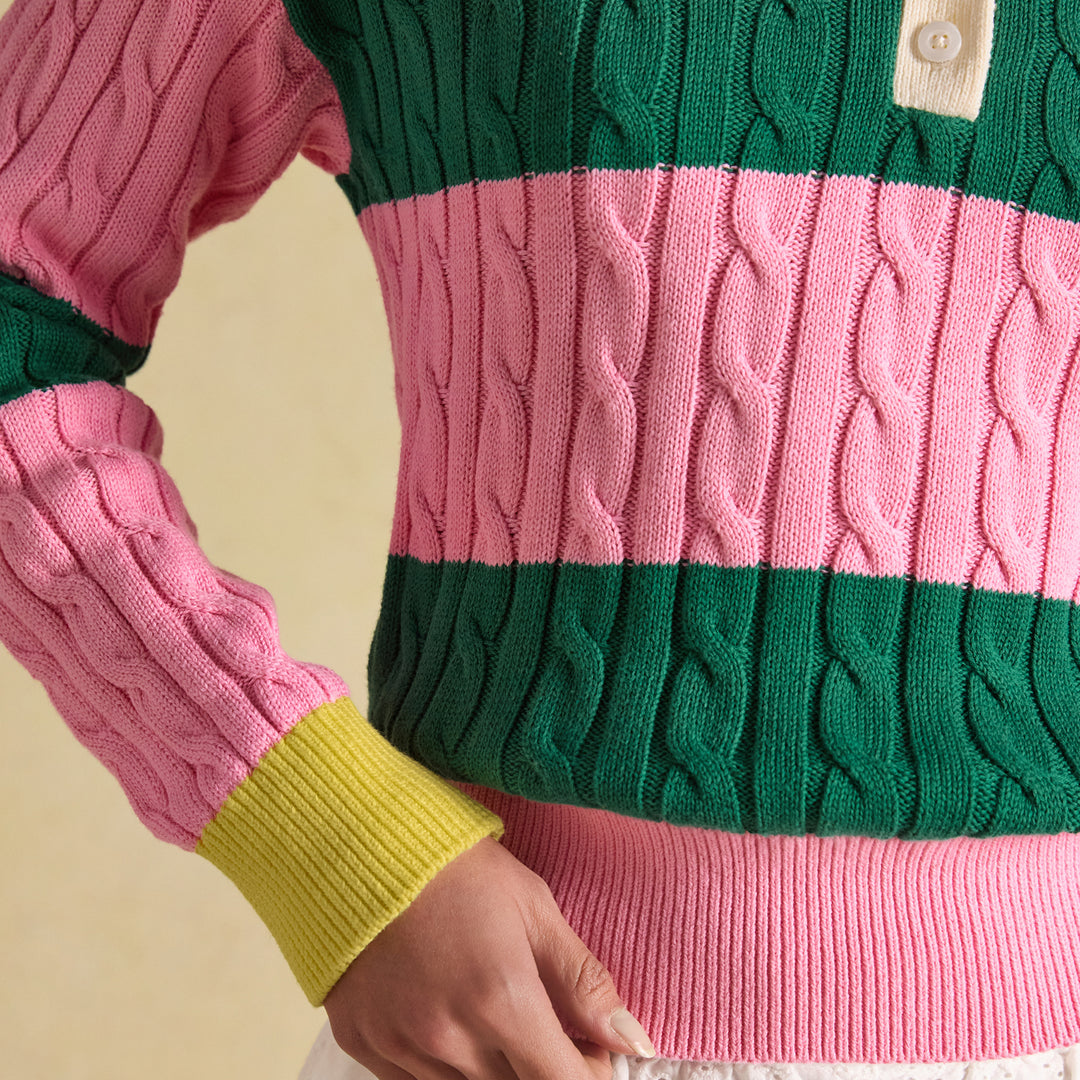 Joules Ladies Cable Rugby Jumper