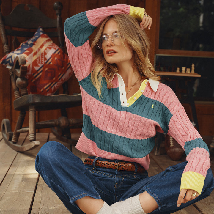 Joules Ladies Cable Rugby Jumper