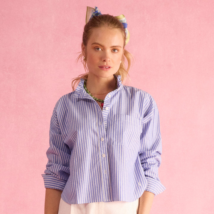 Joules Ladies Cropped Oxford Shirt