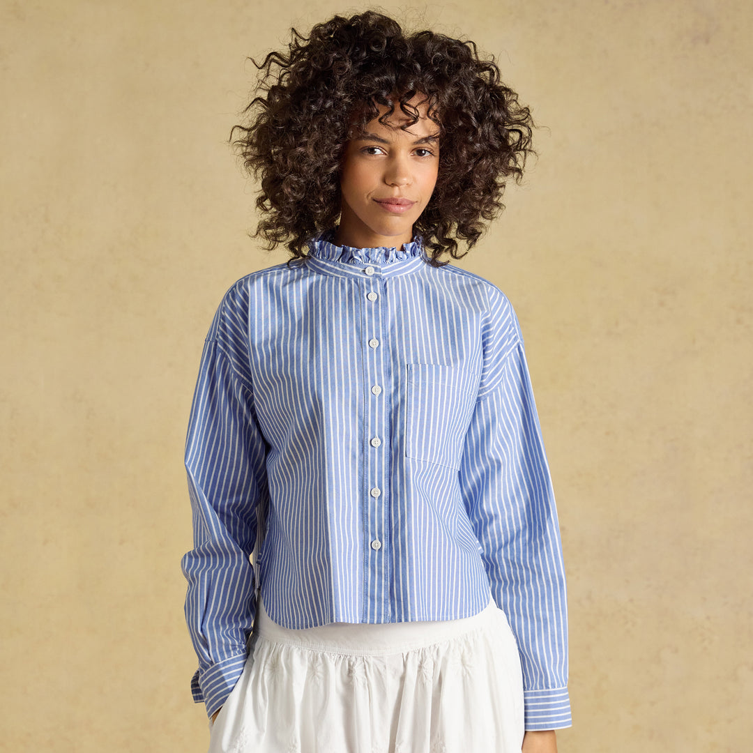 Joules Ladies Cropped Oxford Shirt