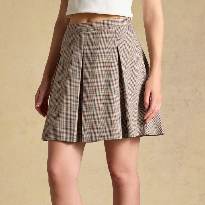 Joules Ladies Ada Short Pleated Skirt