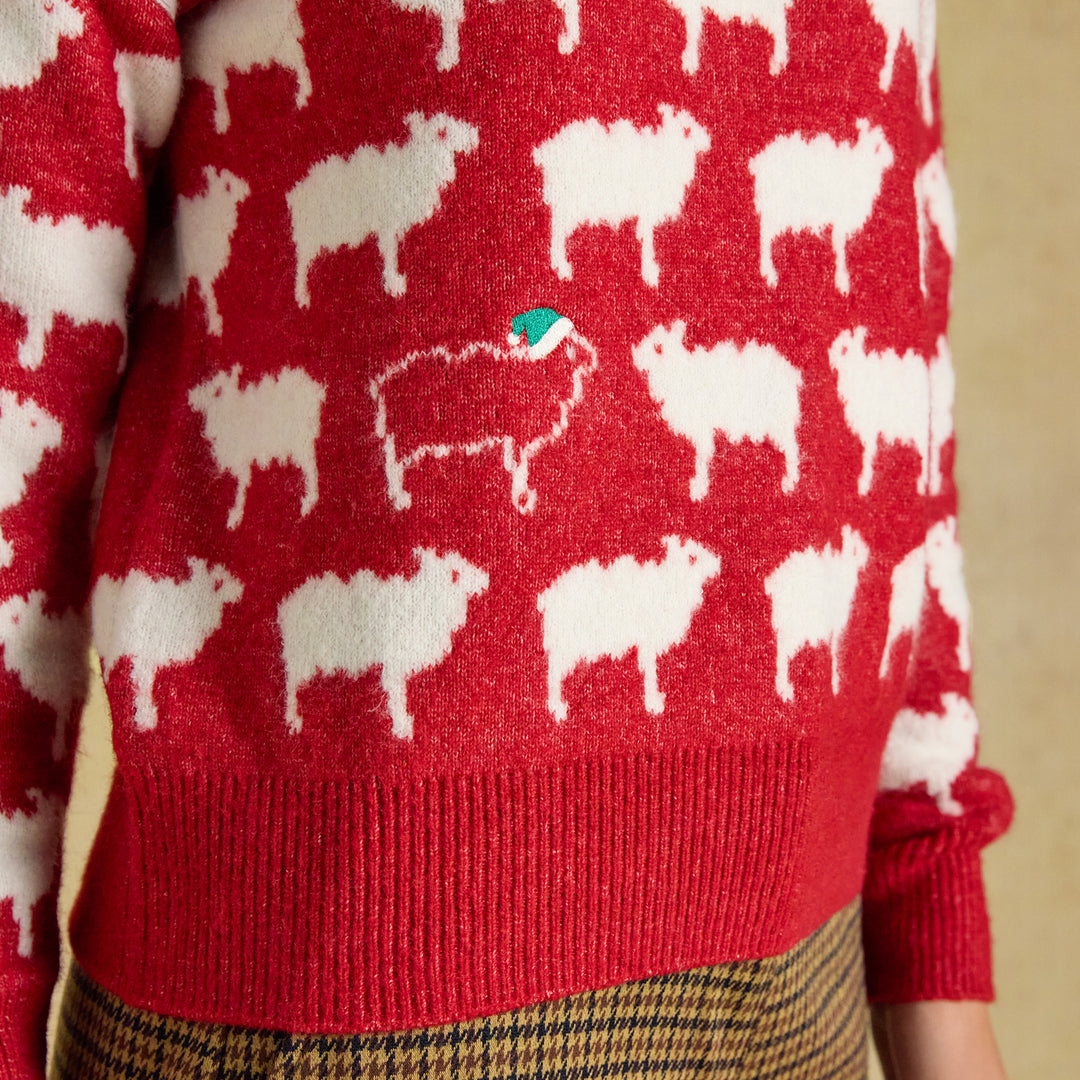 Joules Ladies Fleece Navidad Knit