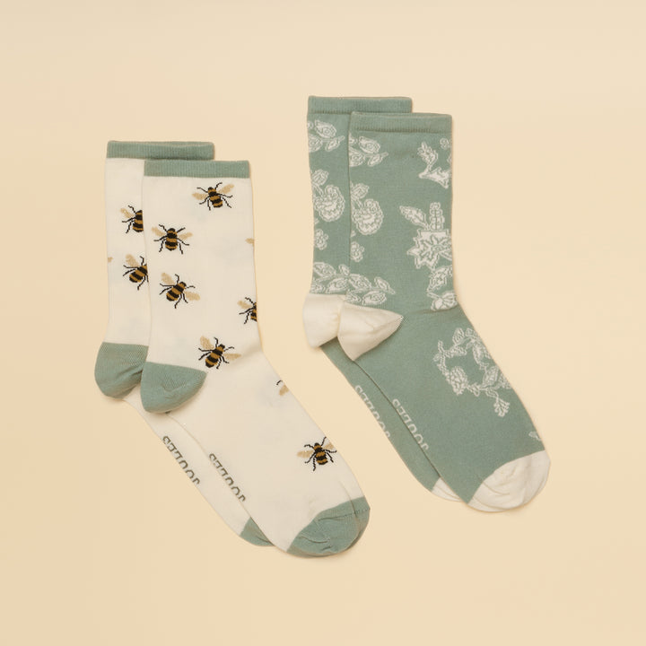 Joules Ladies Everyday 2 Pack Socks
