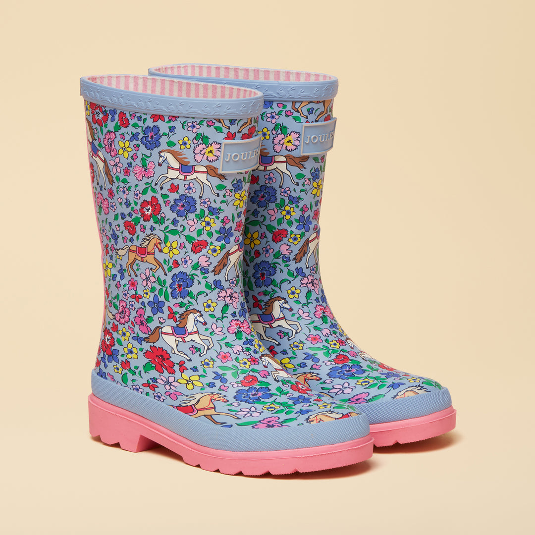 Joules Girls Junior Welly Print