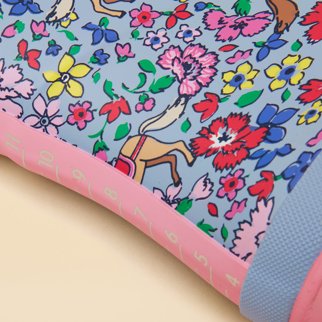 Joules Girls Junior Welly Print