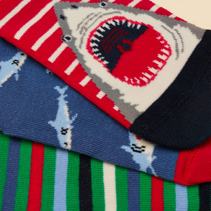 Joules Boys Eat Feet 3 Pack Socks