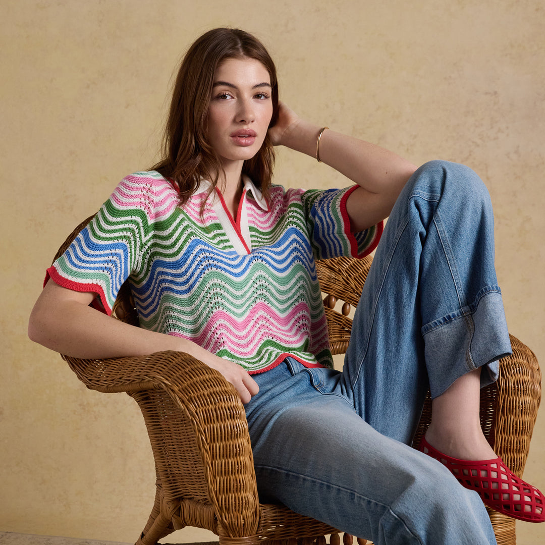 Joules Ladies Sandy Short Sleeve Knit