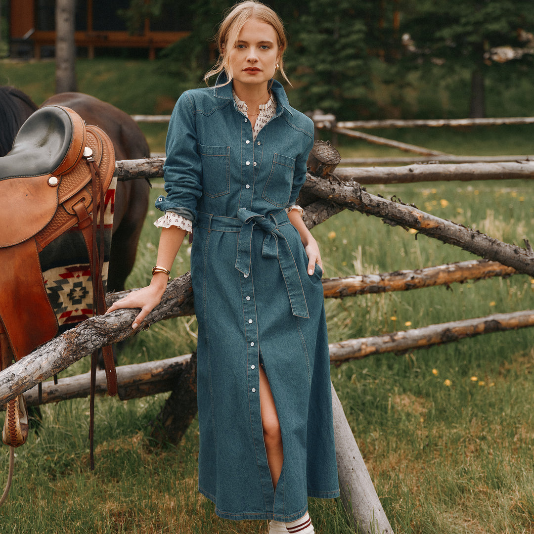 Joules Ladies Denim Western Dress