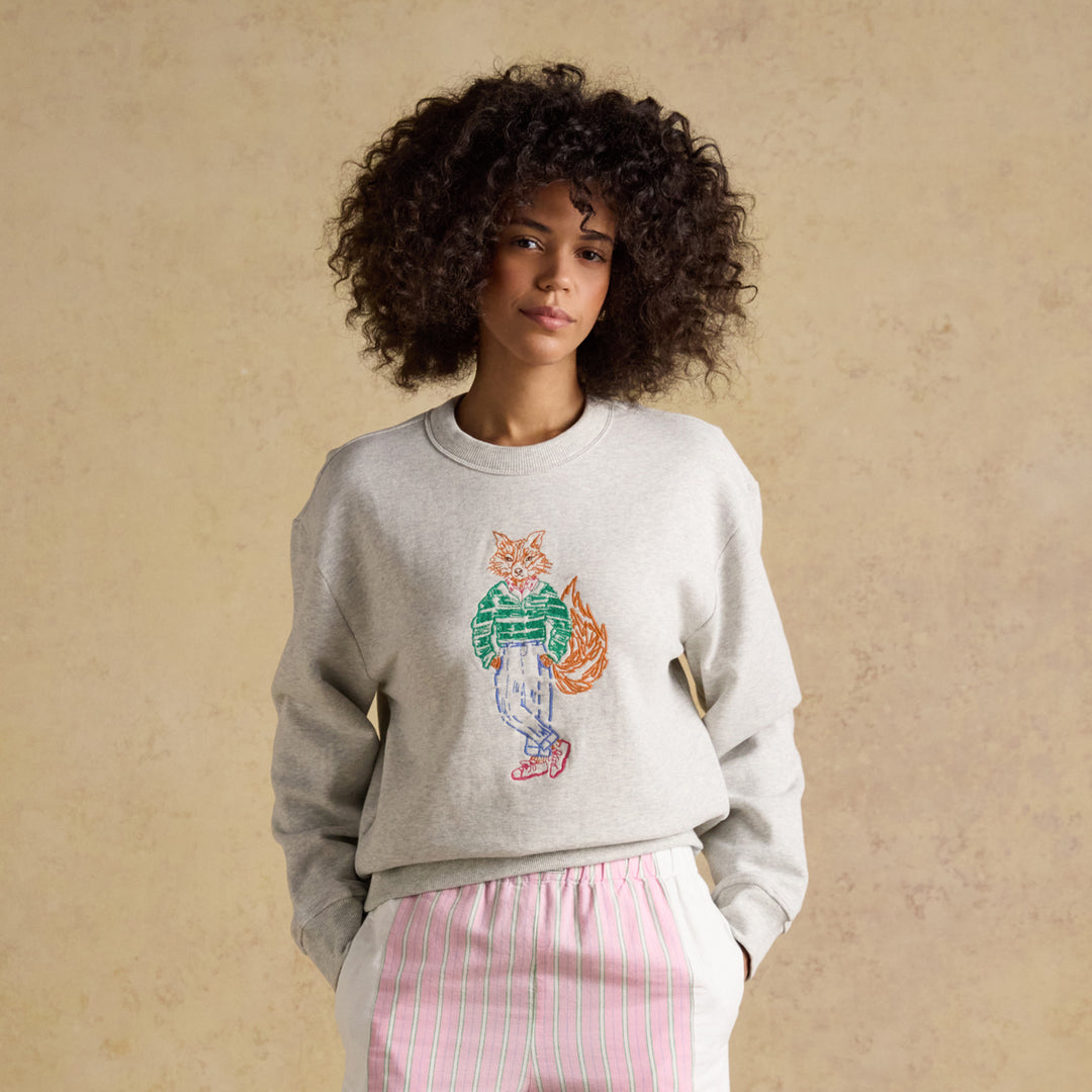 Joules Ladies Embroidered Crew Jonty Sweater