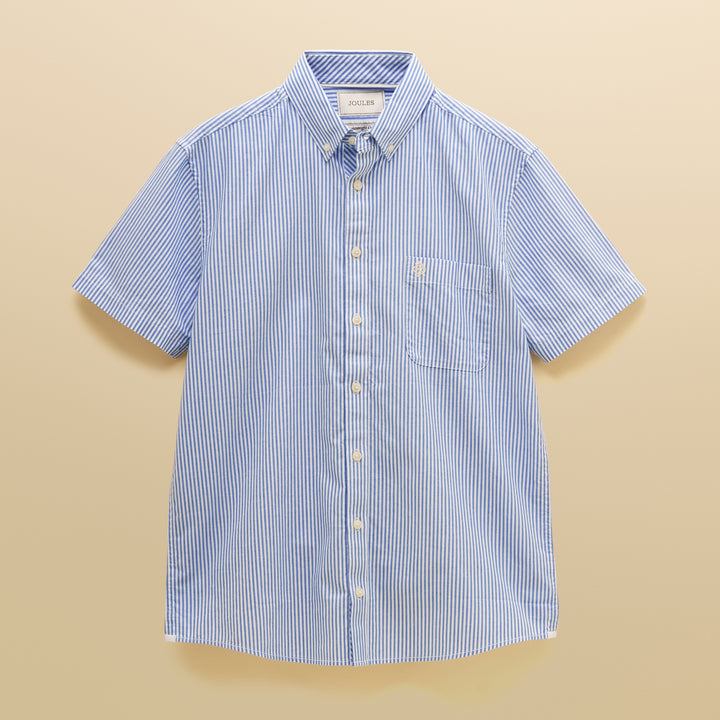 Joules Mens Oxford Lightweight Short Sleeve Stripe Shirt