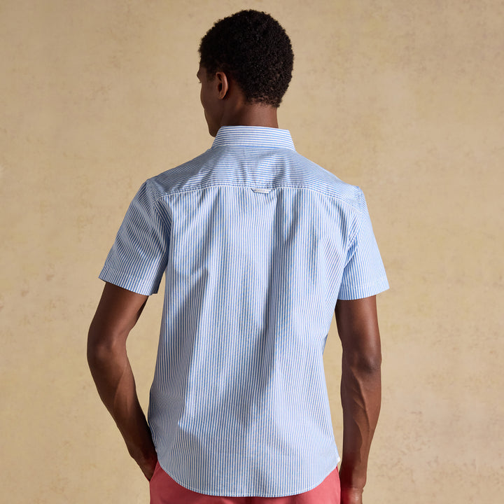 Joules Mens Oxford Lightweight Short Sleeve Stripe Shirt