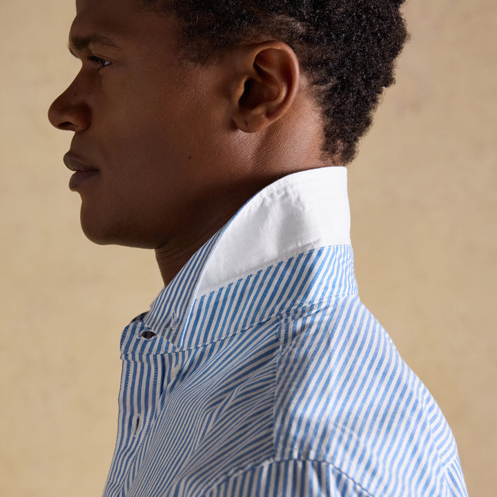 Joules Mens Oxford Lightweight Short Sleeve Stripe Shirt