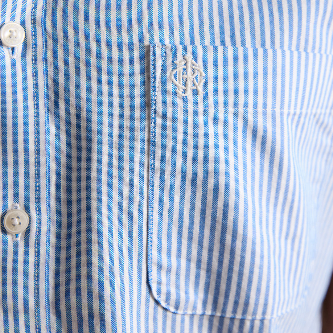 Joules Mens Oxford Lightweight Short Sleeve Stripe Shirt
