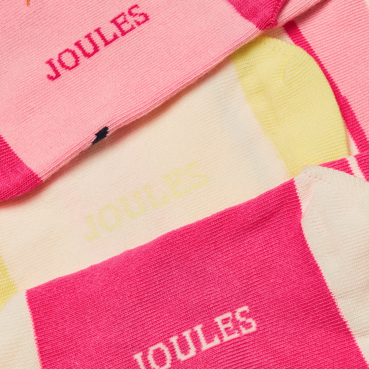 Joules Girls Neat Feet 3 Pack Socks
