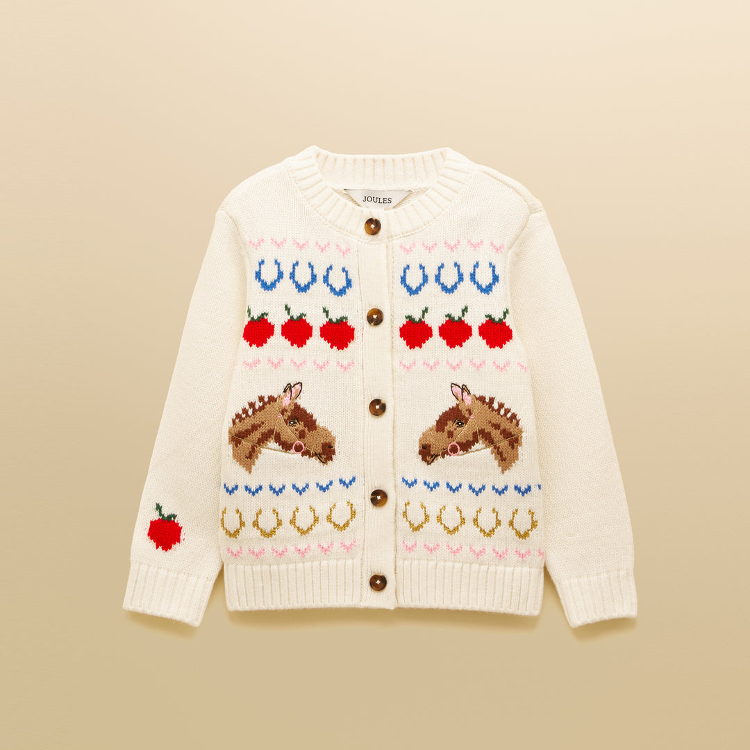 Joules Girls Horse Cardigan