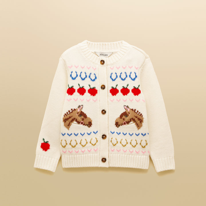 Joules Girls Horse Cardigan