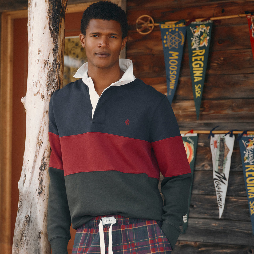 Joules Mens French Rib Rugby Top