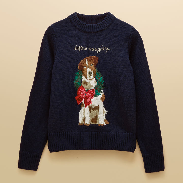 Joules Ladies Noelle Dog Knit