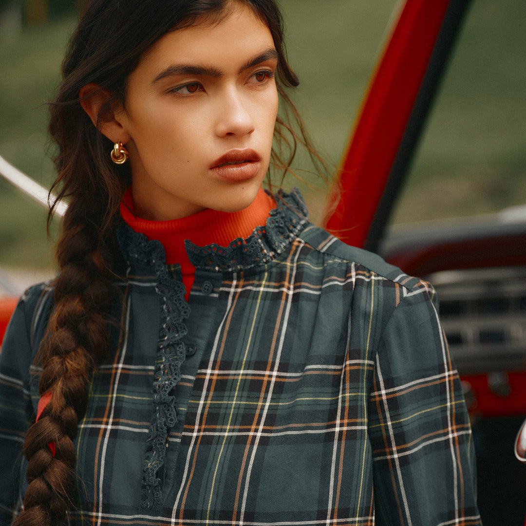 Joules Ladies Melanie Check Blouse
