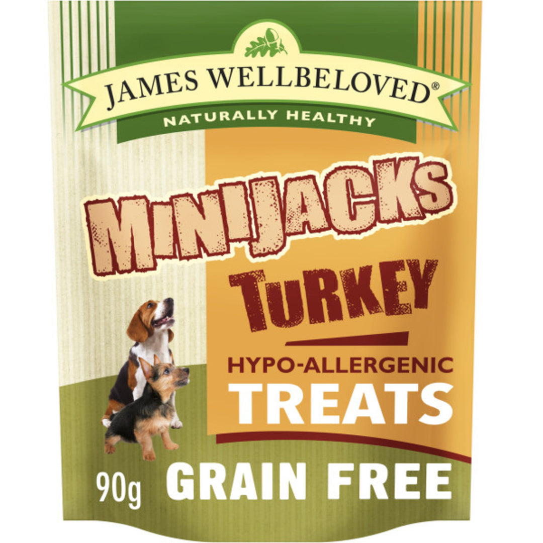 James Wellbeloved MiniJacks Grain Free Dog Treats with Turkey & Vegetables