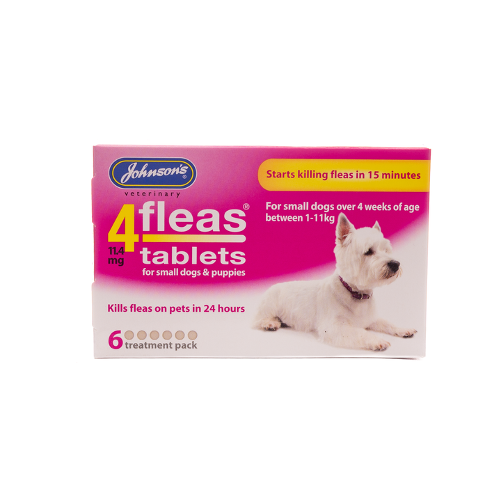 Johnsons 4Fleas Tablets for Small Dogs & Puppies 6 Pack