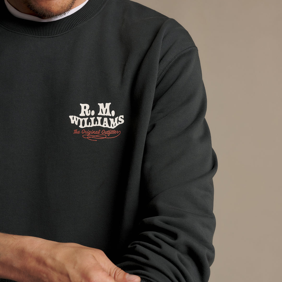 R M Williams Mens Kandos Crew Sweatshirt