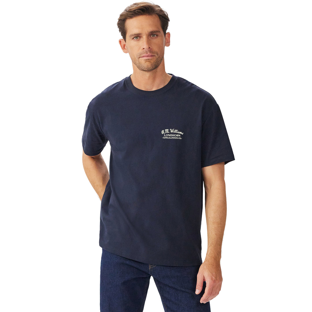 R M Williams Mens Longhorn T-Shirt