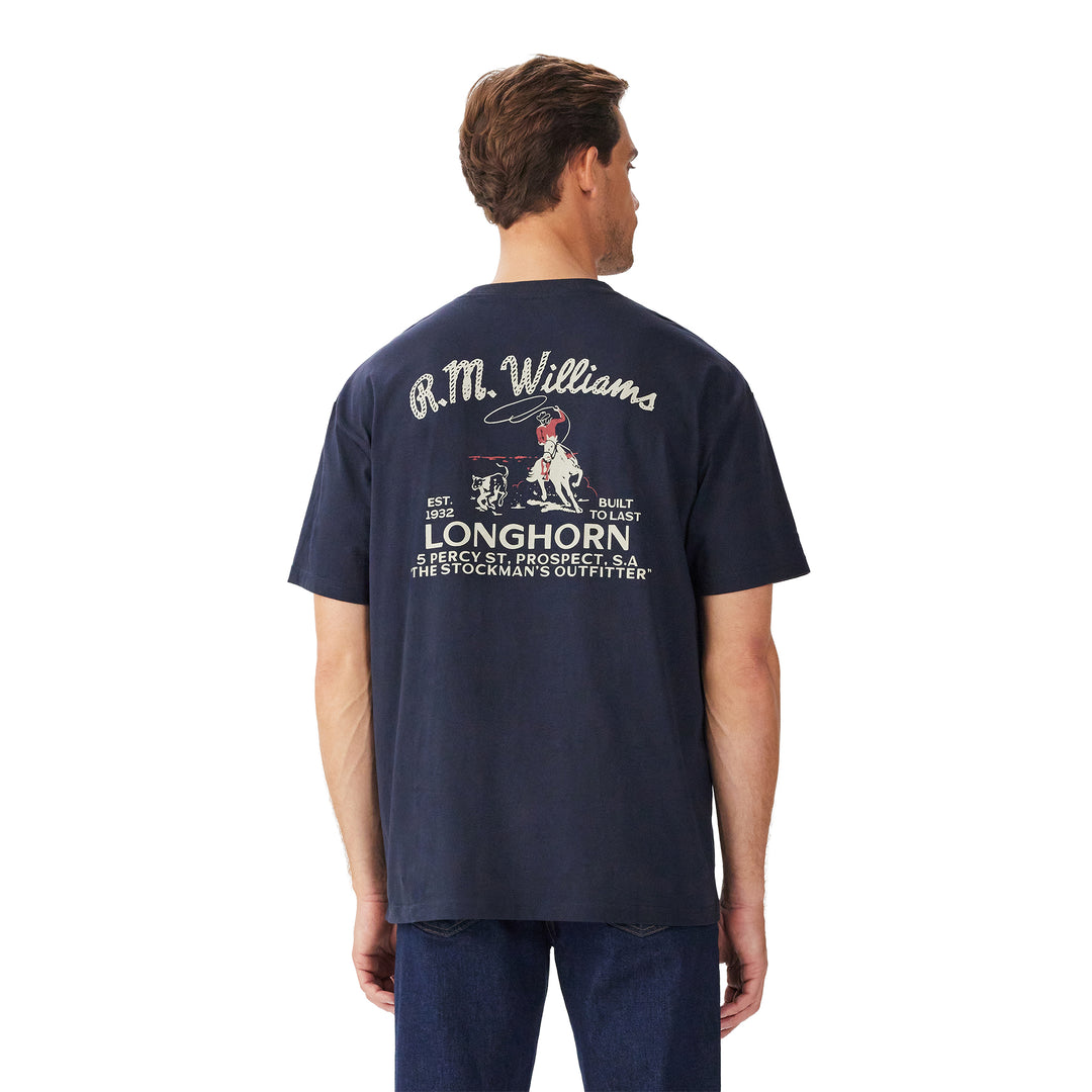R M Williams Mens Longhorn T-Shirt
