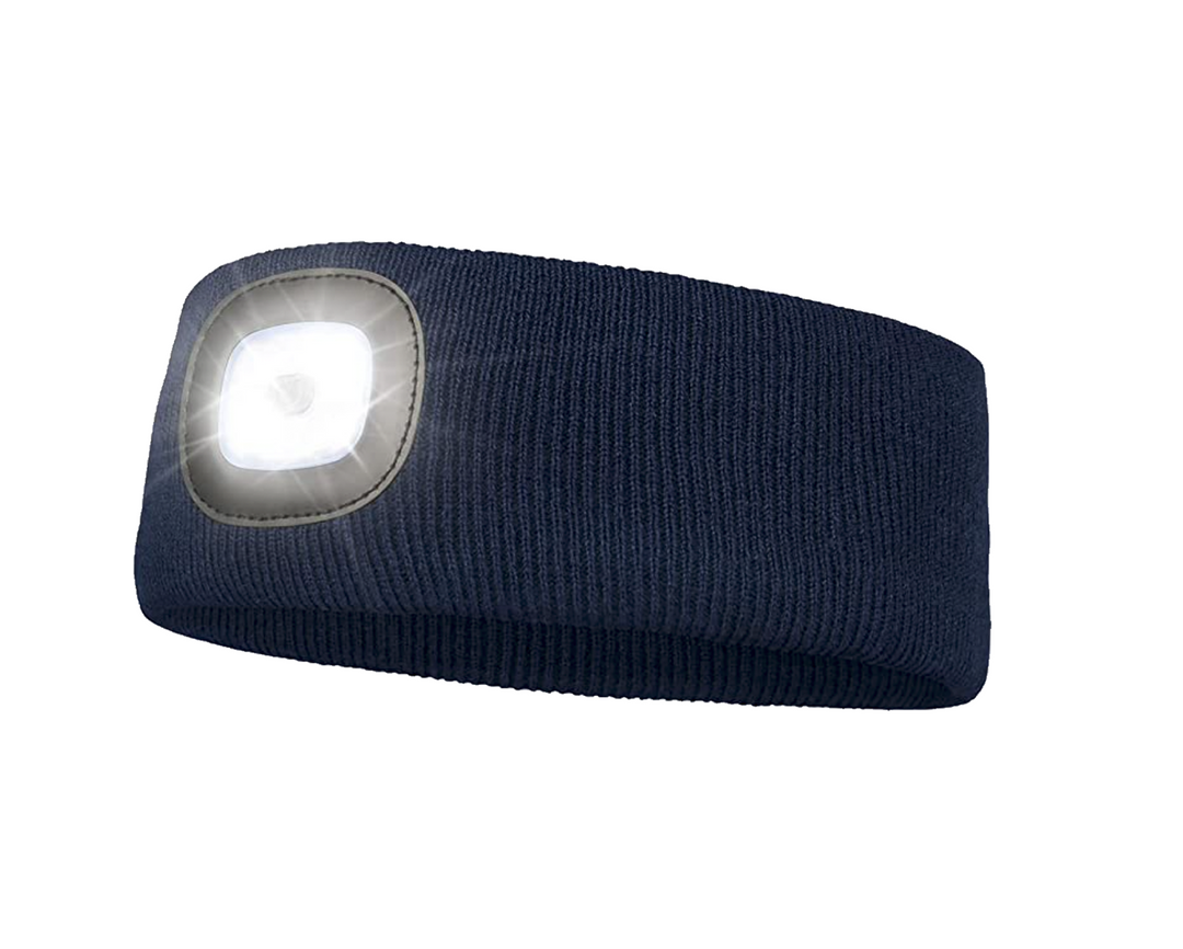 The Platinum Kelty Ladies Plain LED Headband in Navy#Navy