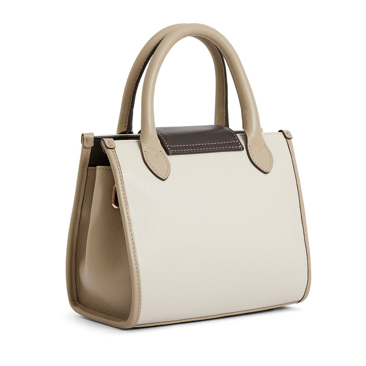 Fairfax & Favor Limited Edition Mini Windsor Handbag Neutral Tri-Colour Leather