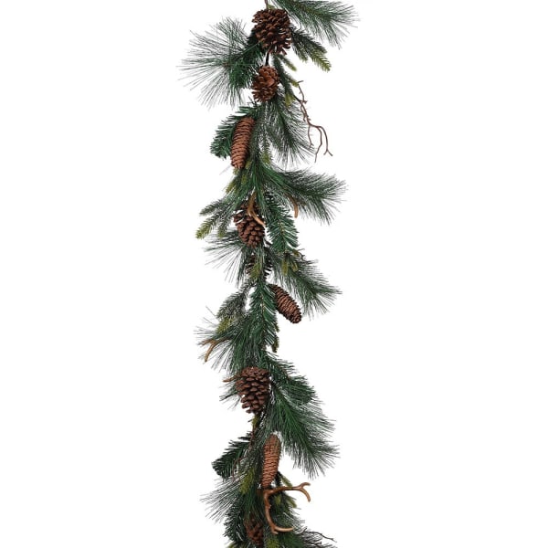 Millbry Hill Frosted Pine Garland With Pinecones