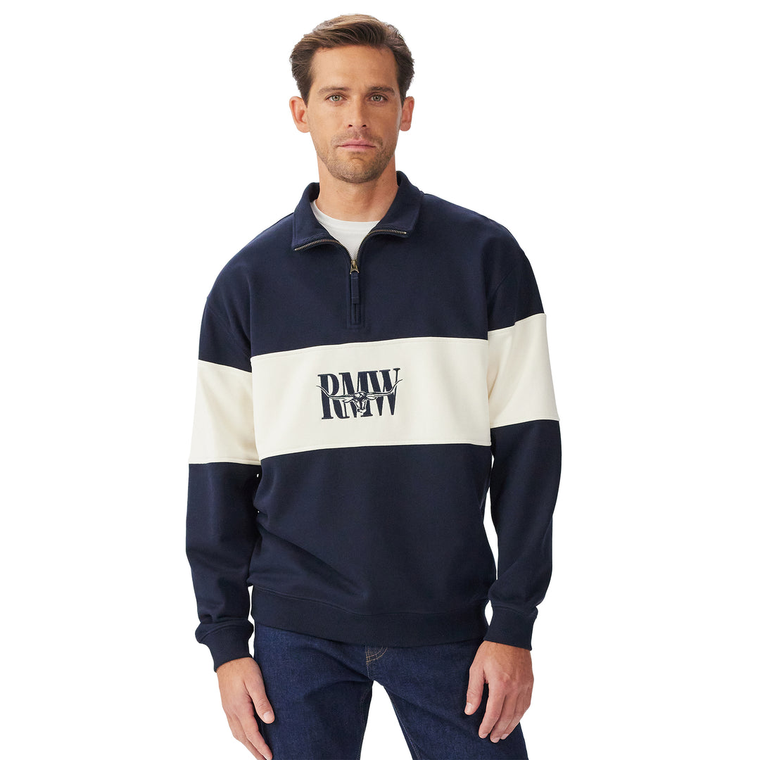 R M Williams Mens Heritage 1/4 Zip Sweatshirt