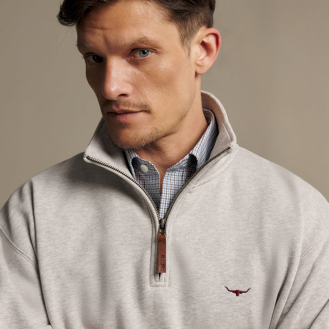 R M Williams Mens Mulyungarie 1/4 Zip Sweatshirt