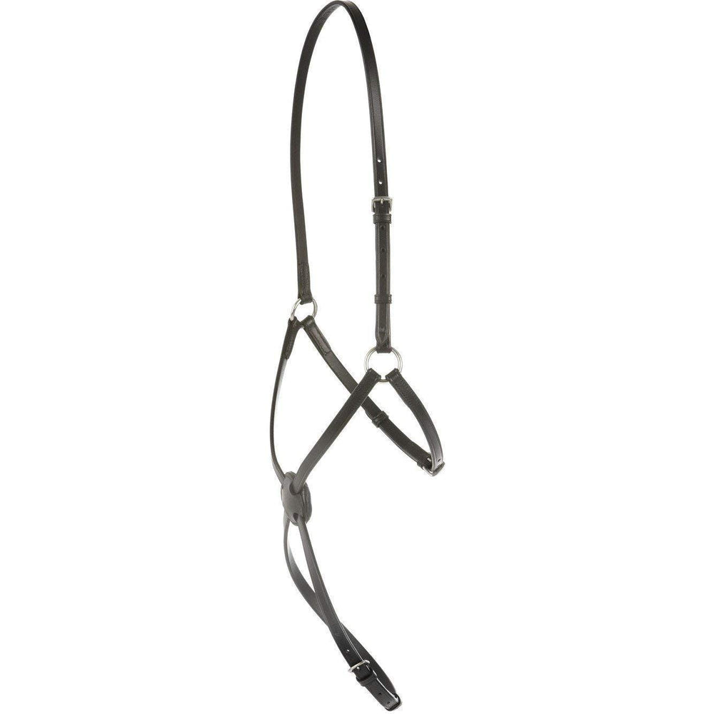 Kincade Classic Plain Raised Grackle Noseband in black leather