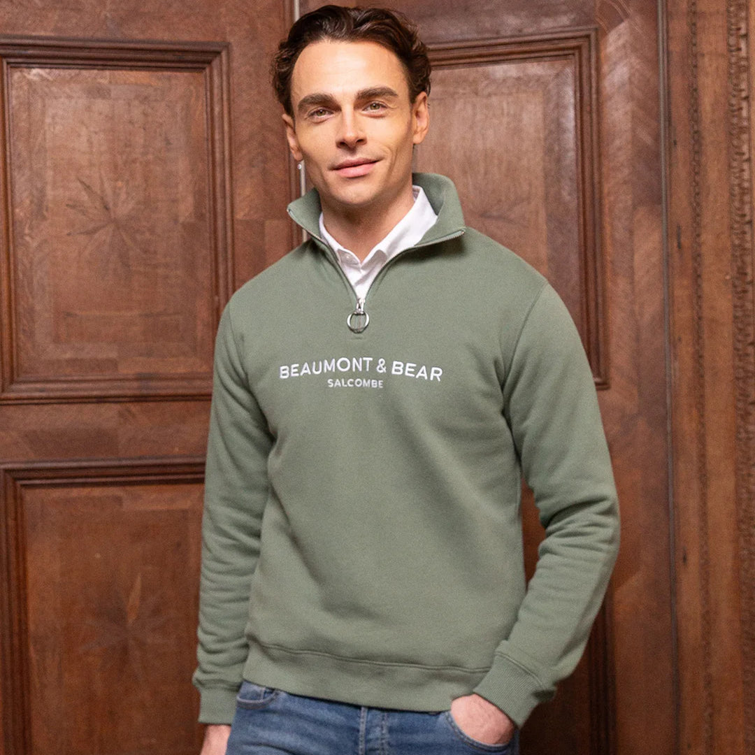 Beaumont & Bear Unisex Kingswear Quarter Zip Sweatshirt