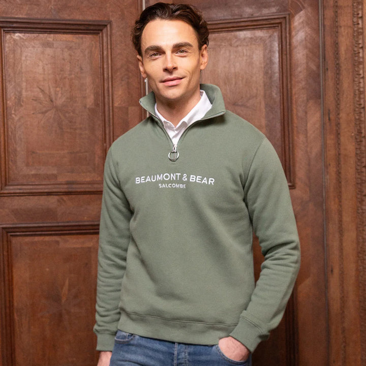 Beaumont & Bear Unisex Kingswear Quarter Zip Sweatshirt