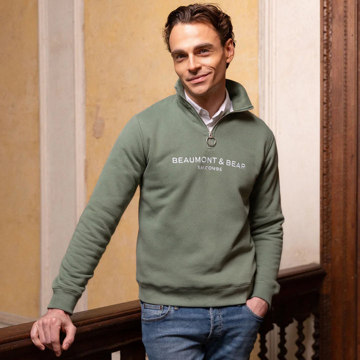 Beaumont & Bear Unisex Kingswear Quarter Zip Sweatshirt