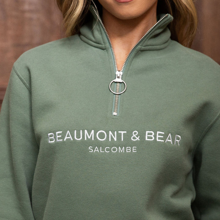 Beaumont & Bear Unisex Kingswear Quarter Zip Sweatshirt