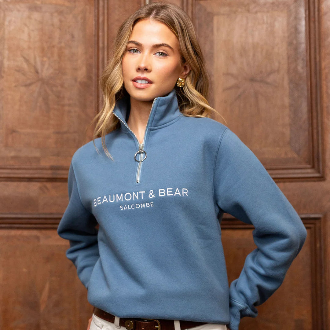 Beaumont & Bear Unisex Kingswear Quarter Zip Sweatshirt