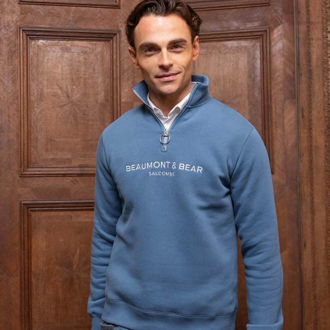 Beaumont & Bear Unisex Kingswear Quarter Zip Sweatshirt