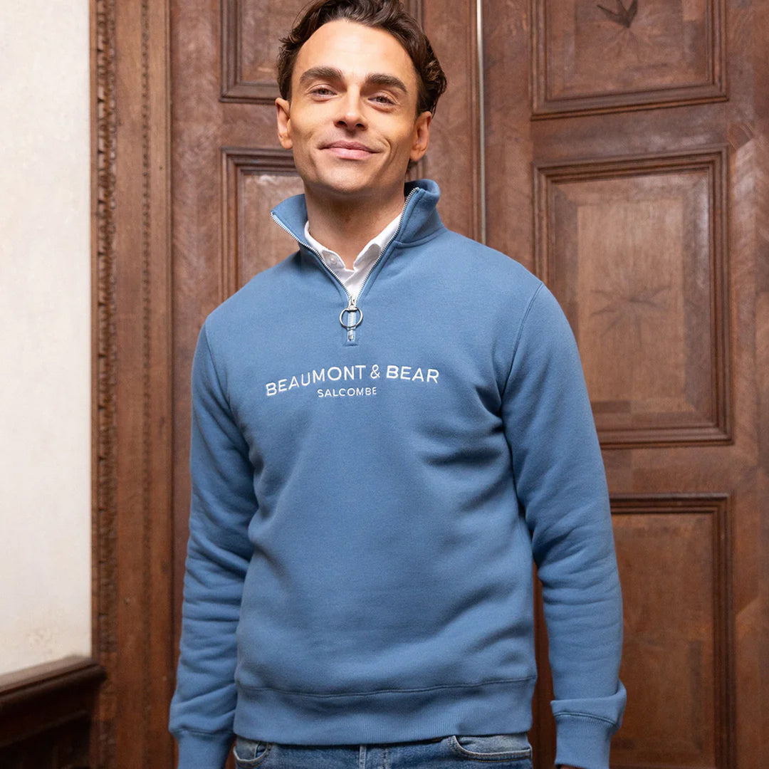 Beaumont & Bear Unisex Kingswear Quarter Zip Sweatshirt