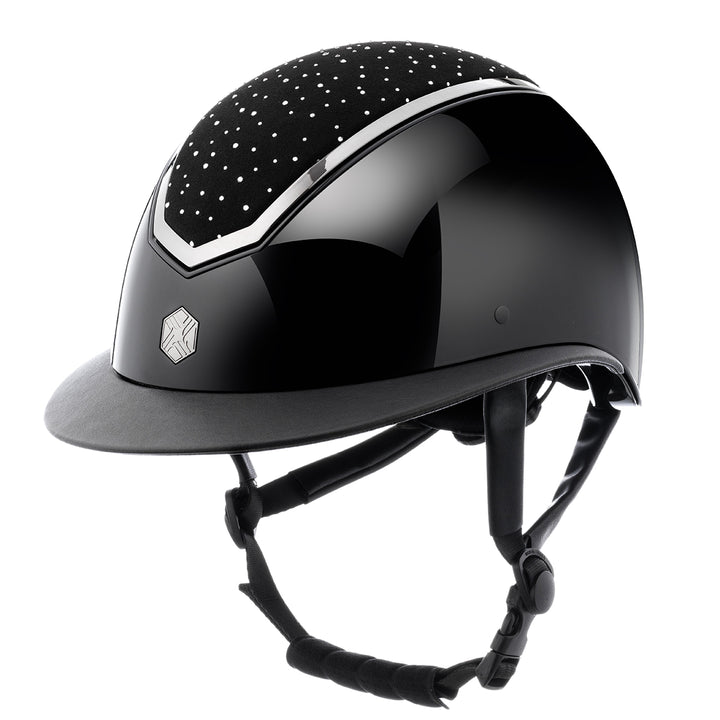 Charles Owen Kylo Crystal Wide Peak Riding Hat#Black