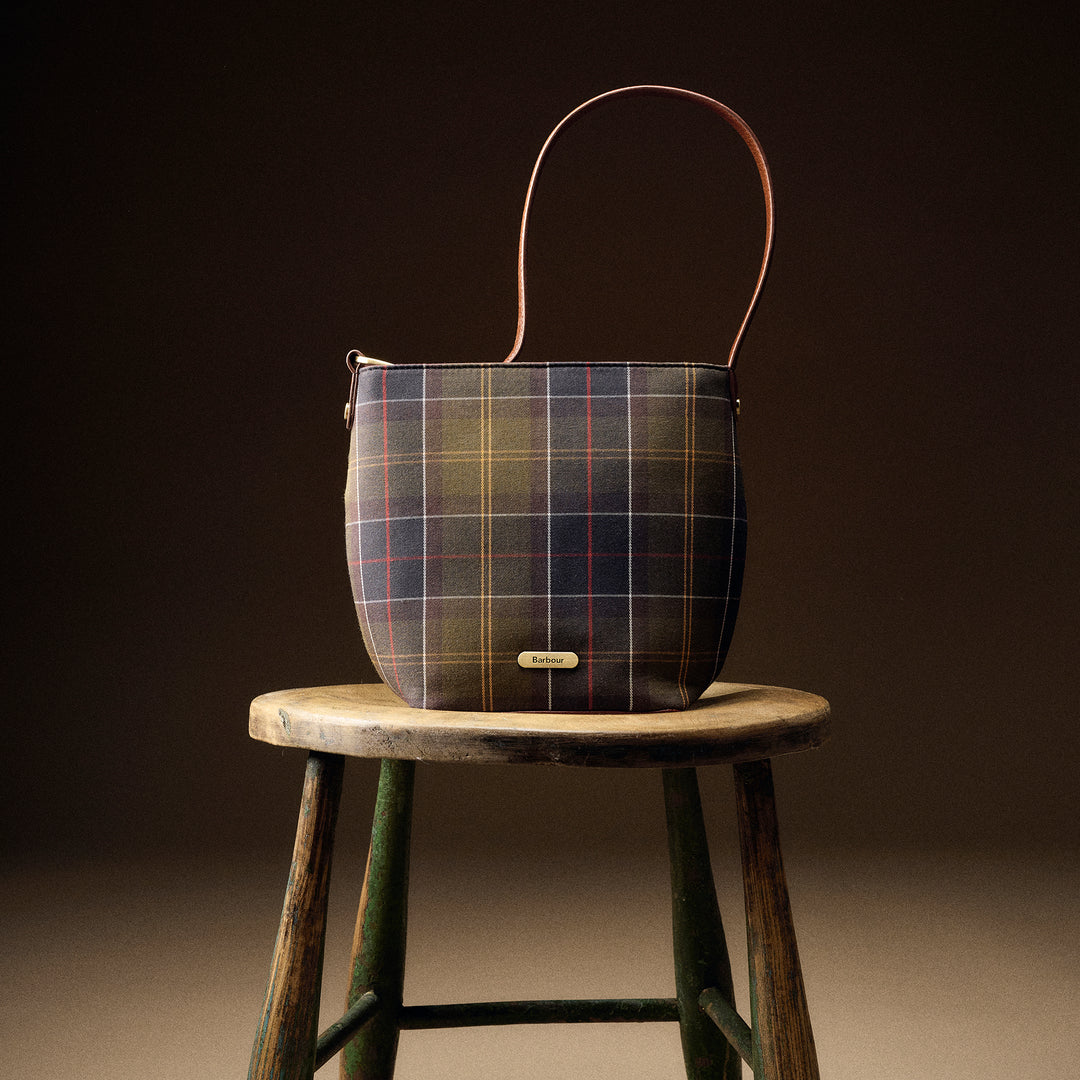 Barbour Cedar Tartan Bucket Bag